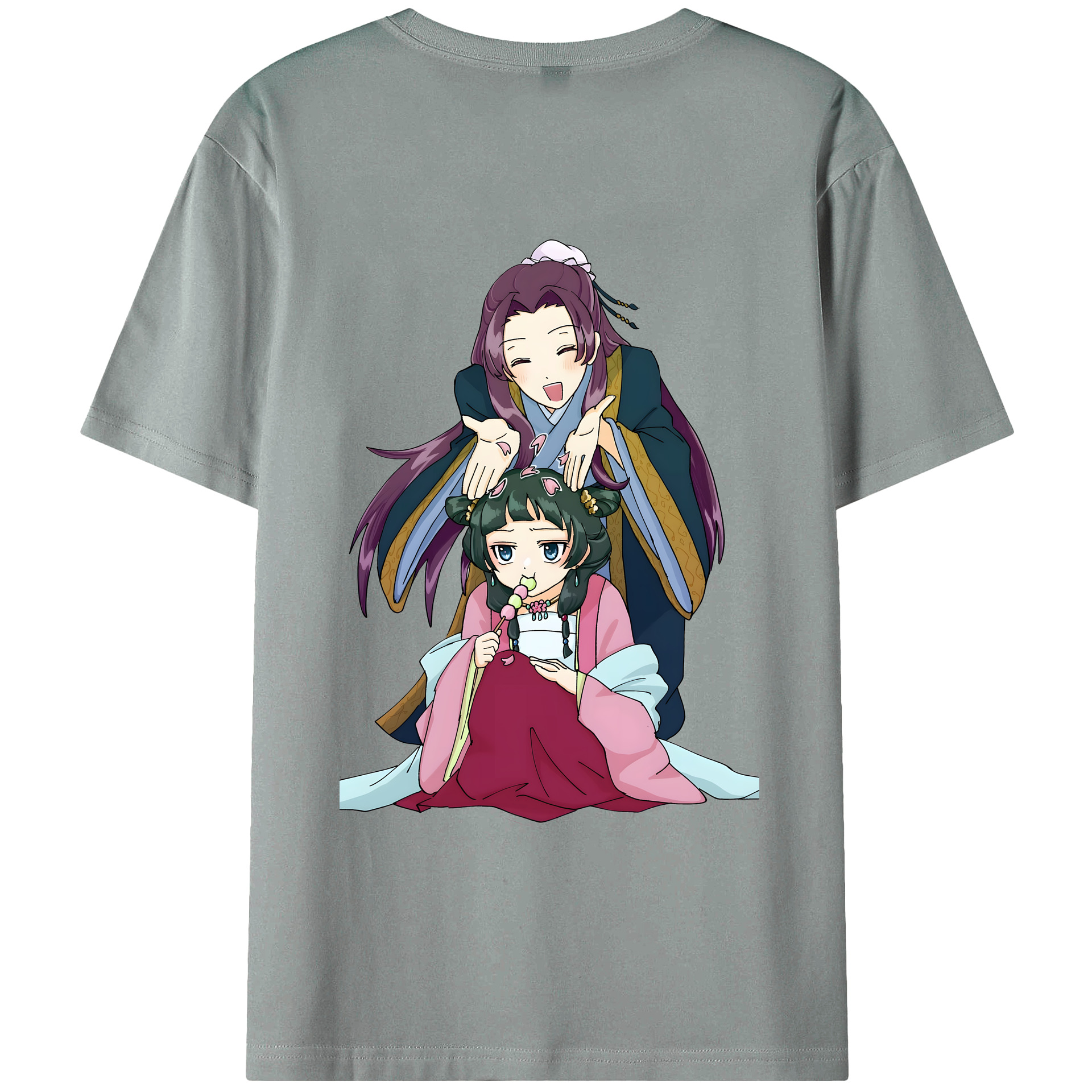 （画像用） 薬屋のひとりごと The Apothecary Diaries 綿100％ メンズ半袖Tシャツ（バックプリント） 通気性